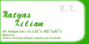 matyas kilian business card